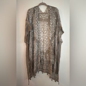 Lulu Bikini Kimono Beach Cover Up with Tassels